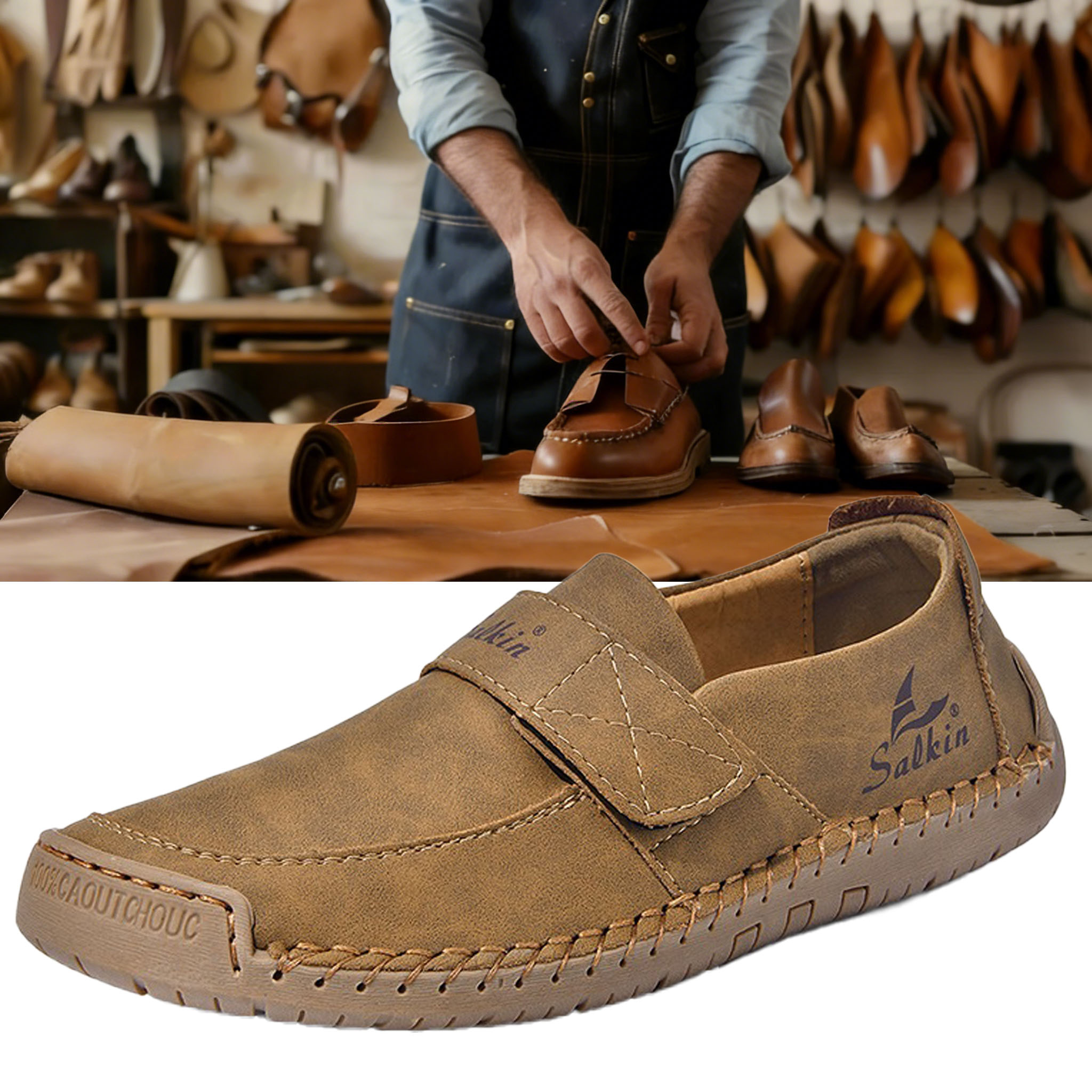 ⏰ Limited-time 60% off! 🔥 Men's and women's outdoor waterproof, non-slip, soft-soled casual shoes