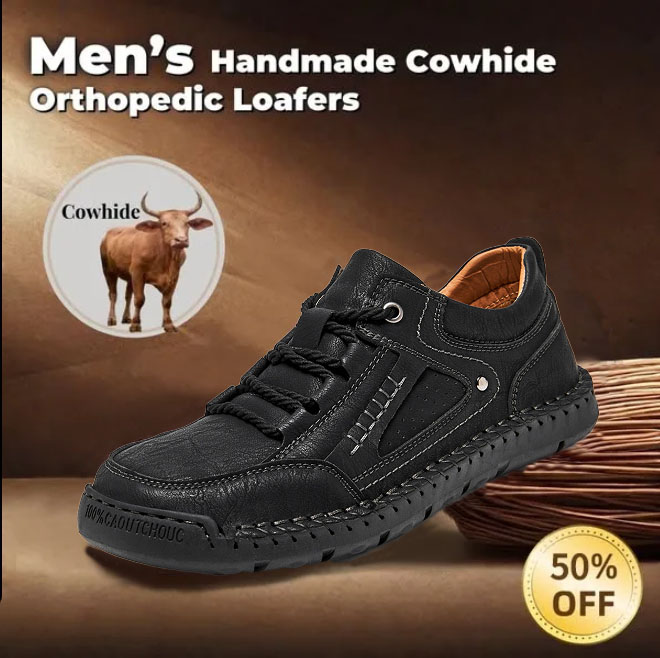 ⏰ 50% off - Men's Genuine Leather Waterproof Non-slip Orthopedic Shoes