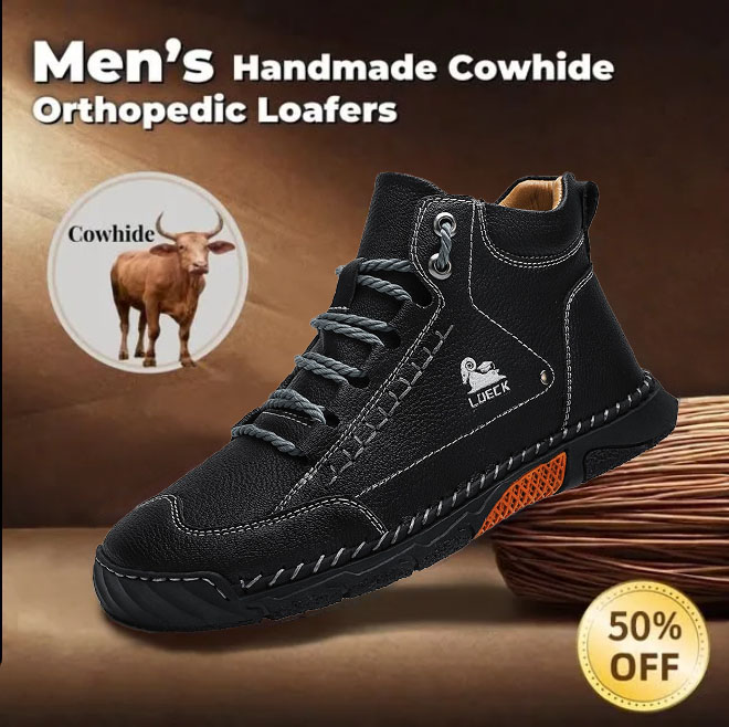 Men's handmade, waterproof, non-slip, orthopedic casual shoes