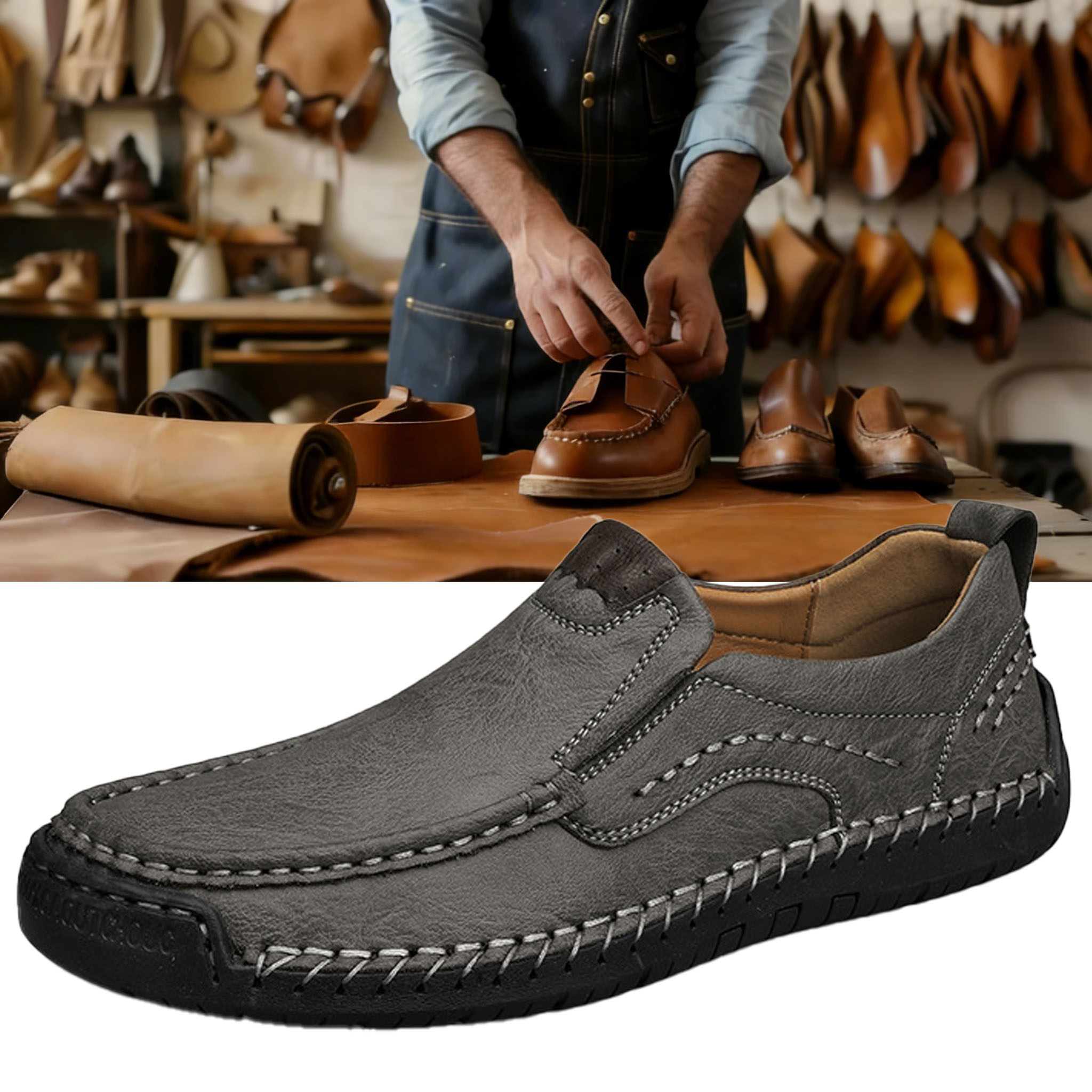 Men's outdoor waterproof, non-slip, pain-free walking casual shoes