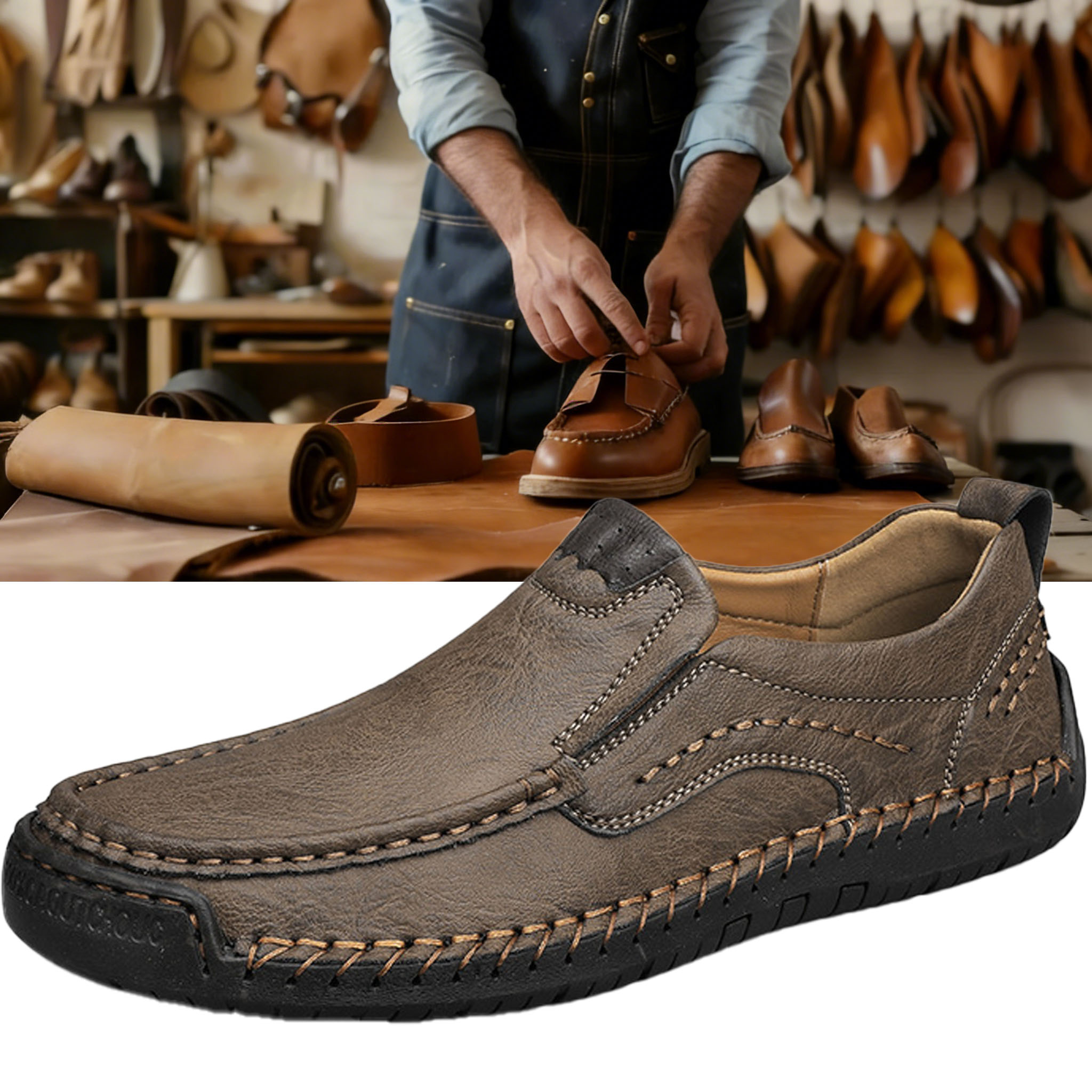 Men's outdoor waterproof, non-slip, pain-free walking casual shoes