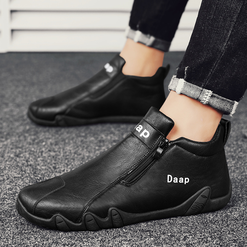 (⏰Limited Time Sale 70% OFF) Men's Handmade Orthopedic Wide Toe Arch Support Slip-On Hiking Shoes Lightweight Waterproof Non-Slip Slip-On Genuine Leather Shoes