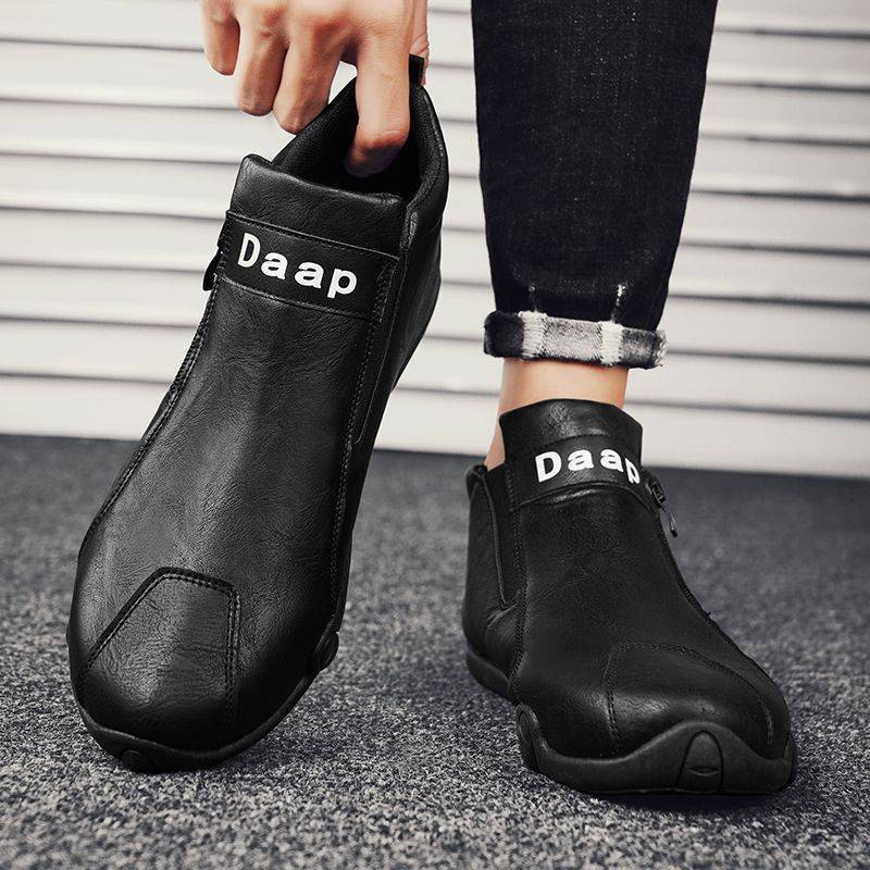 (⏰Limited Time Sale 70% OFF) Men's Handmade Orthopedic Wide Toe Arch Support Slip-On Hiking Shoes Lightweight Waterproof Non-Slip Slip-On Genuine Leather Shoes