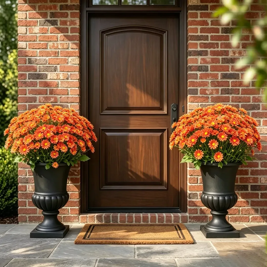 💥Last Day 70% OFF🌼- Artificial Outdoor Sunset Mums Flowers - UV resistant, Waterproof, Windproof