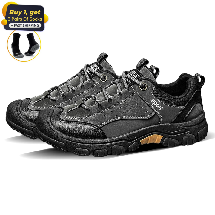 ⏰Limited Time Offer 70%🔥Men's Genuine Leather Comfort Orthopedic Walking Shoes Hiking Shoes
