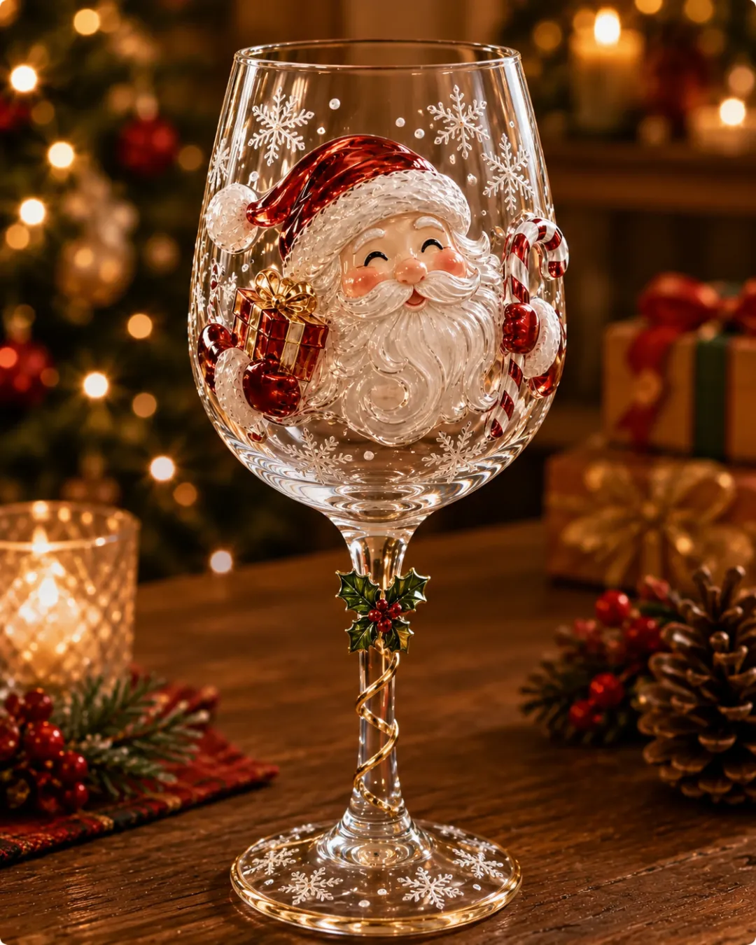 🔥🎁Christmas 3D Wine Glass Collection Gift Box Set✨