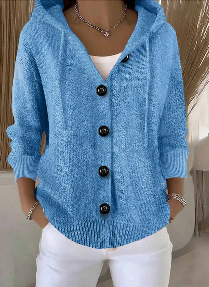 New Arrivals🔥Women's Casual Hooded Long Sleeve Button Cardigan Sweater