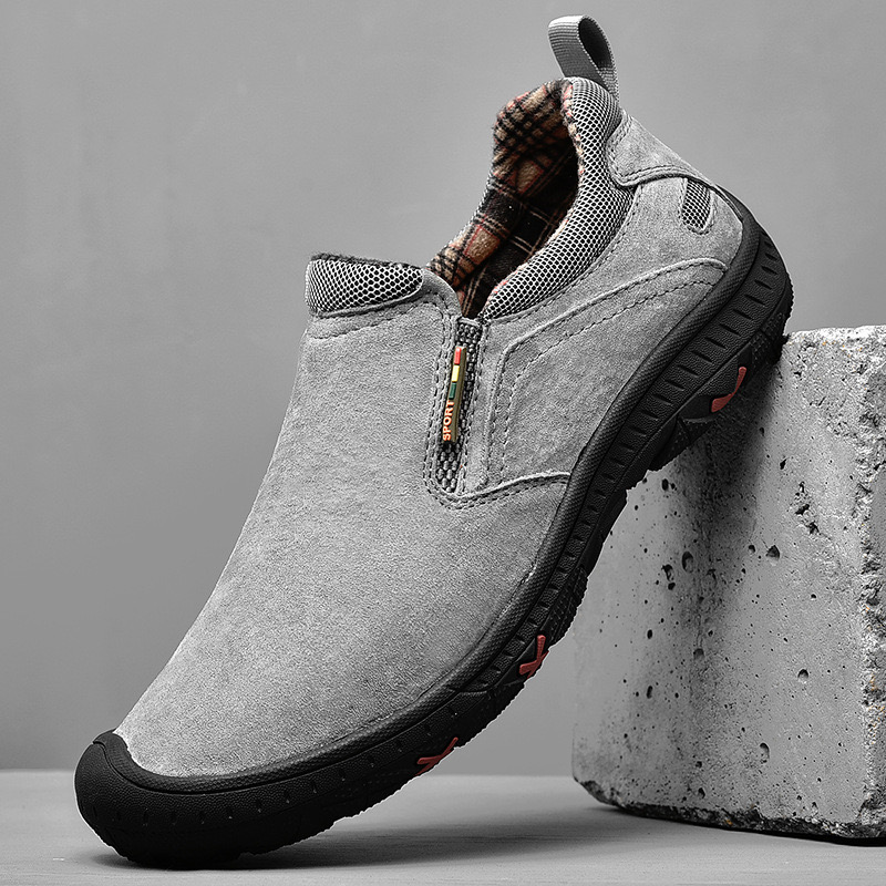 ⏰Promotion - 50% OFF🔥GARB® Men’s Handcrafted Leather Outdoor Loafers – Arch Support, Wide Toe & Impact Protection