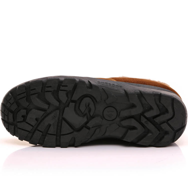 Men's Comfortable Waterproof Warm Cow Leather Snow Boots