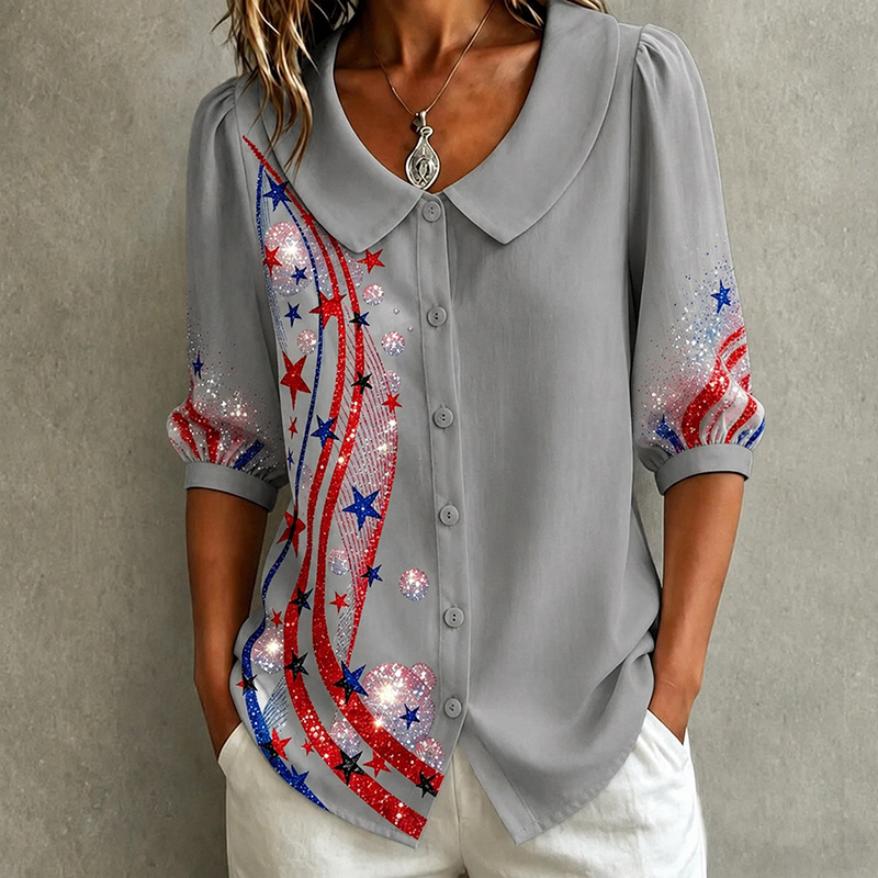 Women's US 250th Anniversary Art Casual Shirt