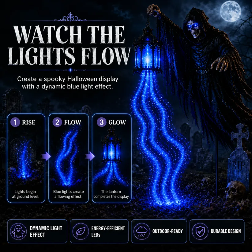 🎁Today 50% OFF🎁💀Animated Soul Harvester Solar Garden Light