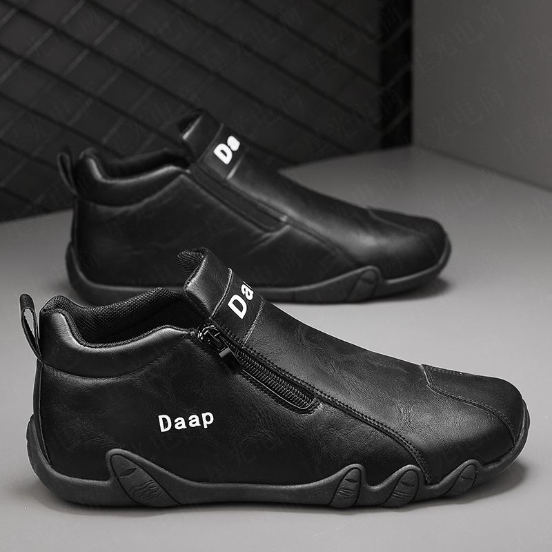 (⏰Limited Time Sale 70% OFF) Men's Handmade Orthopedic Wide Toe Arch Support Slip-On Hiking Shoes Lightweight Waterproof Non-Slip Slip-On Genuine Leather Shoes