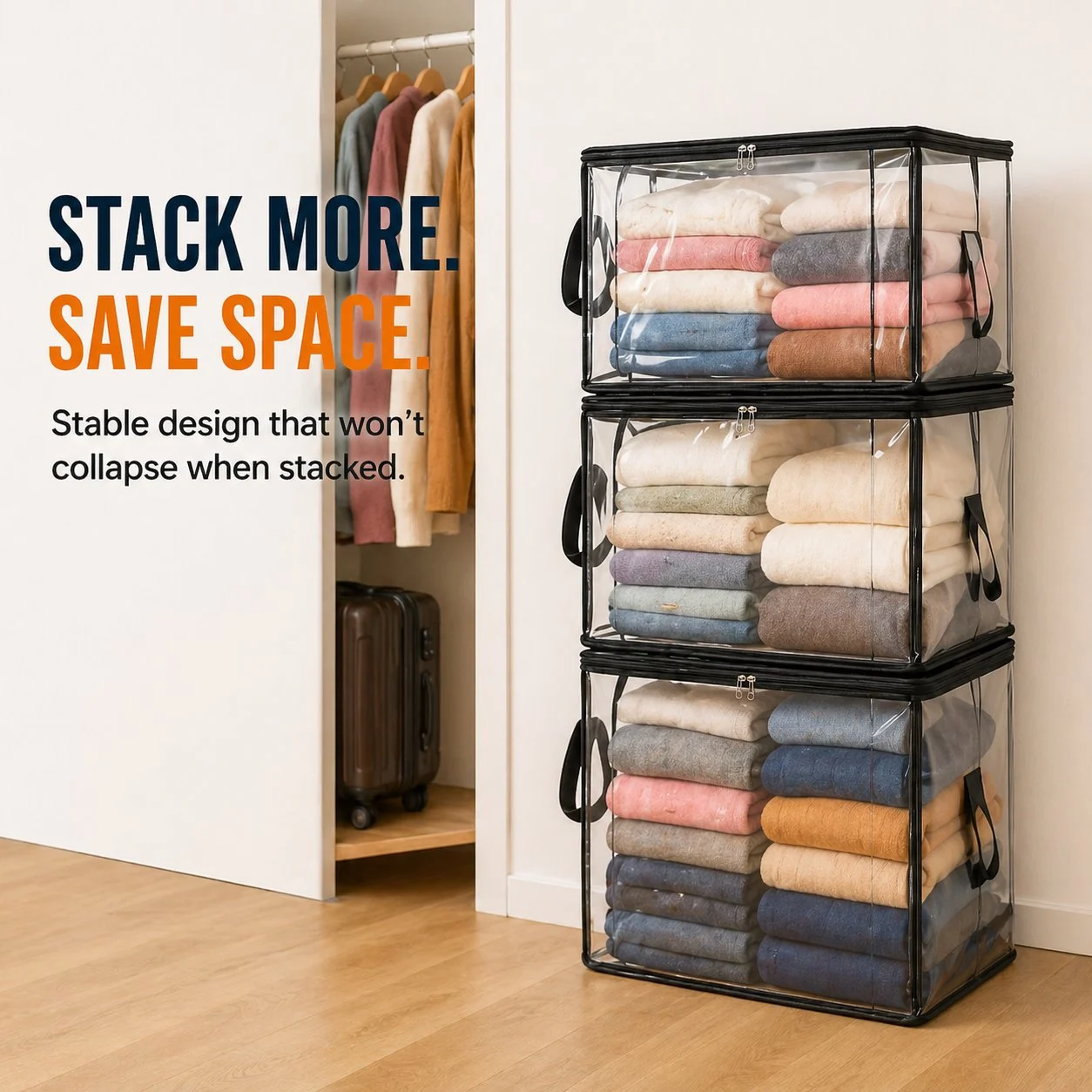 🎁 Mother's Day Sale 49% OFF📦Large Heavy-Duty Thick Plastic Clear Storage