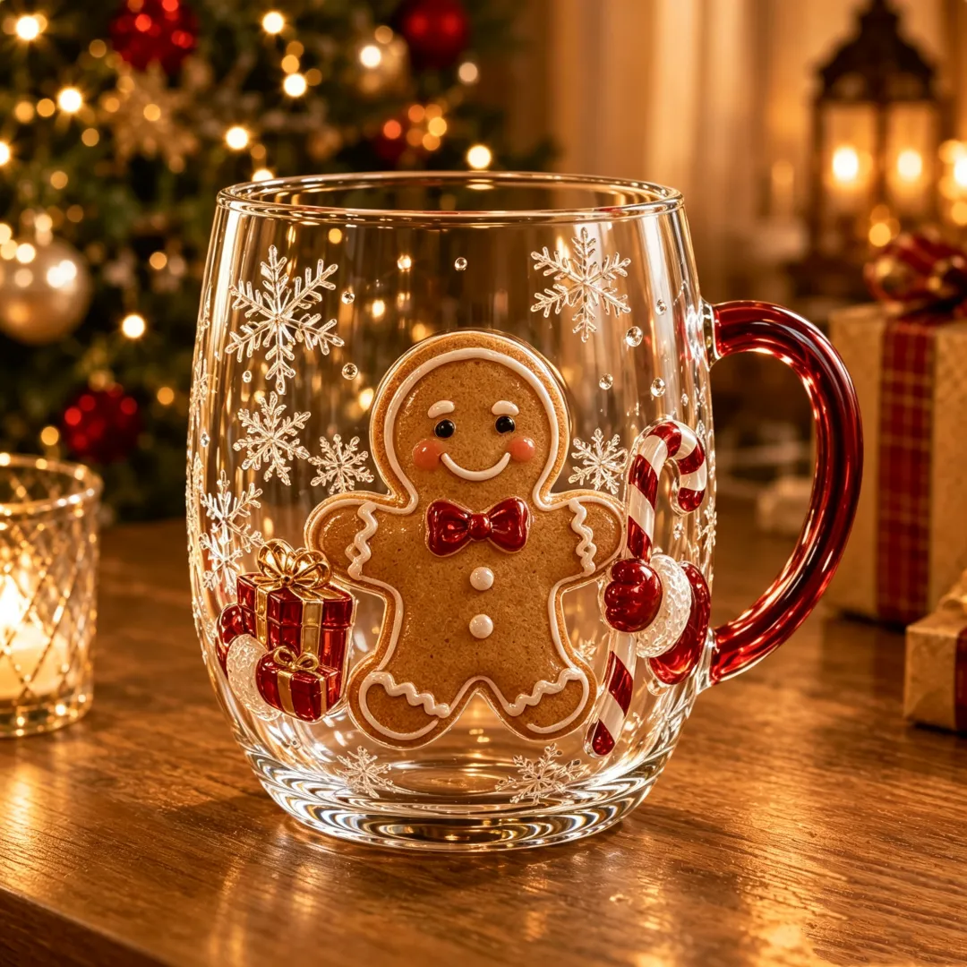 3D Christmas Magic Glass Mug