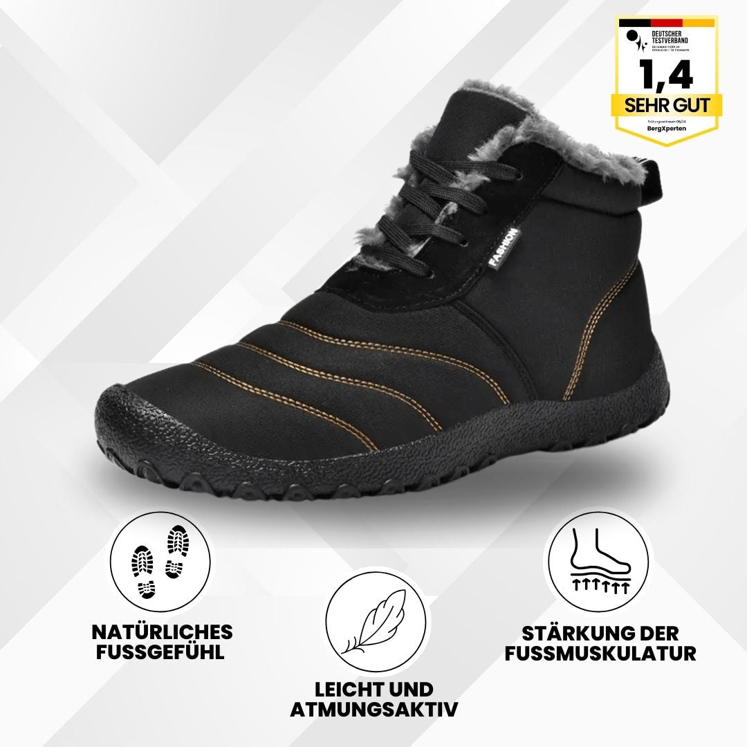 pain-relieving, water-repellent & lined barefoot shoes