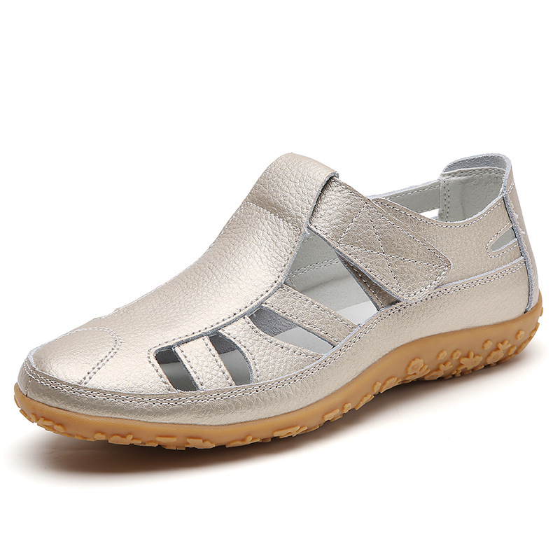🎁LAST DAY 70% OFF🎁-Women’s Retro Orthopedic Leather Sandals: Soft Sole Walking Shoes with Corrective Arch Support & Adjustable Velcro Straps for All-Day Relief