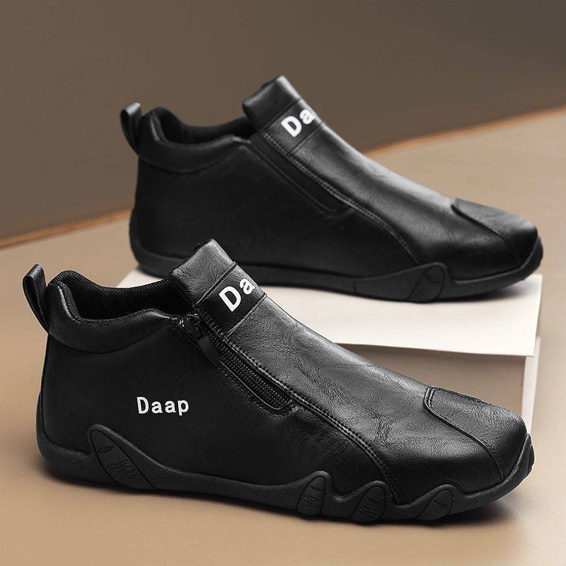 (⏰Limited Time Sale 70% OFF) Men's Handmade Orthopedic Wide Toe Arch Support Slip-On Hiking Shoes Lightweight Waterproof Non-Slip Slip-On Genuine Leather Shoes