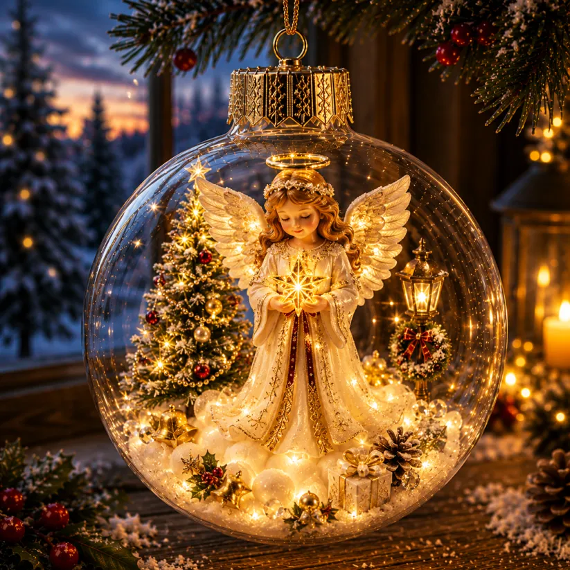 🔥Limited time 70% OFF -✨🎄 Glowing Christmas Story Ornament – Light-Up Mini Holiday Scene