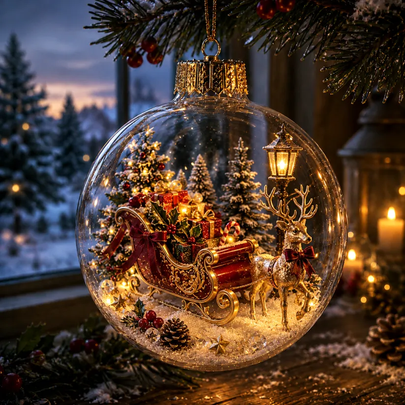 🔥Limited time 70% OFF -✨🎄 Glowing Christmas Story Ornament – Light-Up Mini Holiday Scene