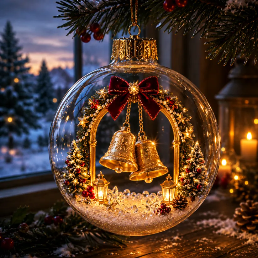 🔥Limited time 70% OFF -✨🎄 Glowing Christmas Story Ornament – Light-Up Mini Holiday Scene