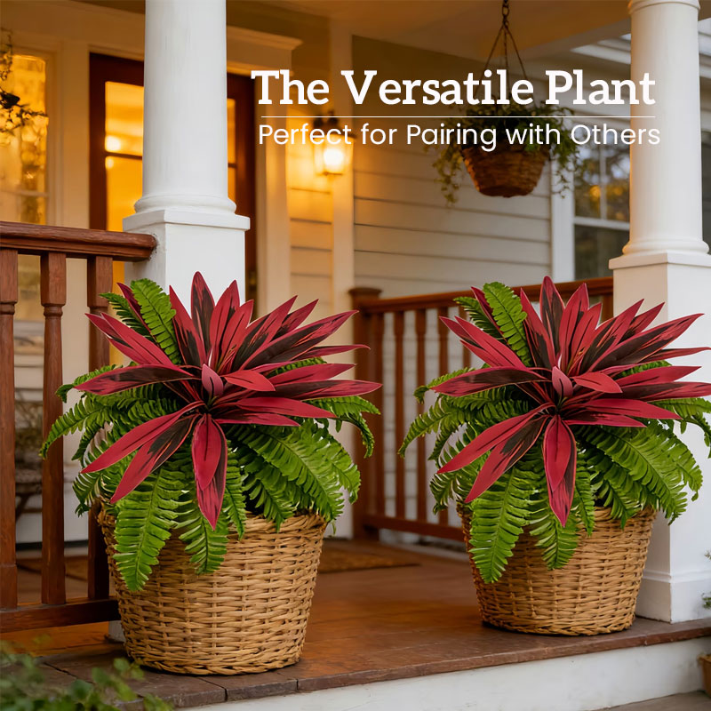 🔥Memorial Day Special Offer-LAST DAY 50% OFF! 🏡🌿Artificial Red Cordyline Ti Plant – No-Fuss Year-Round Vibrant Foliage!
