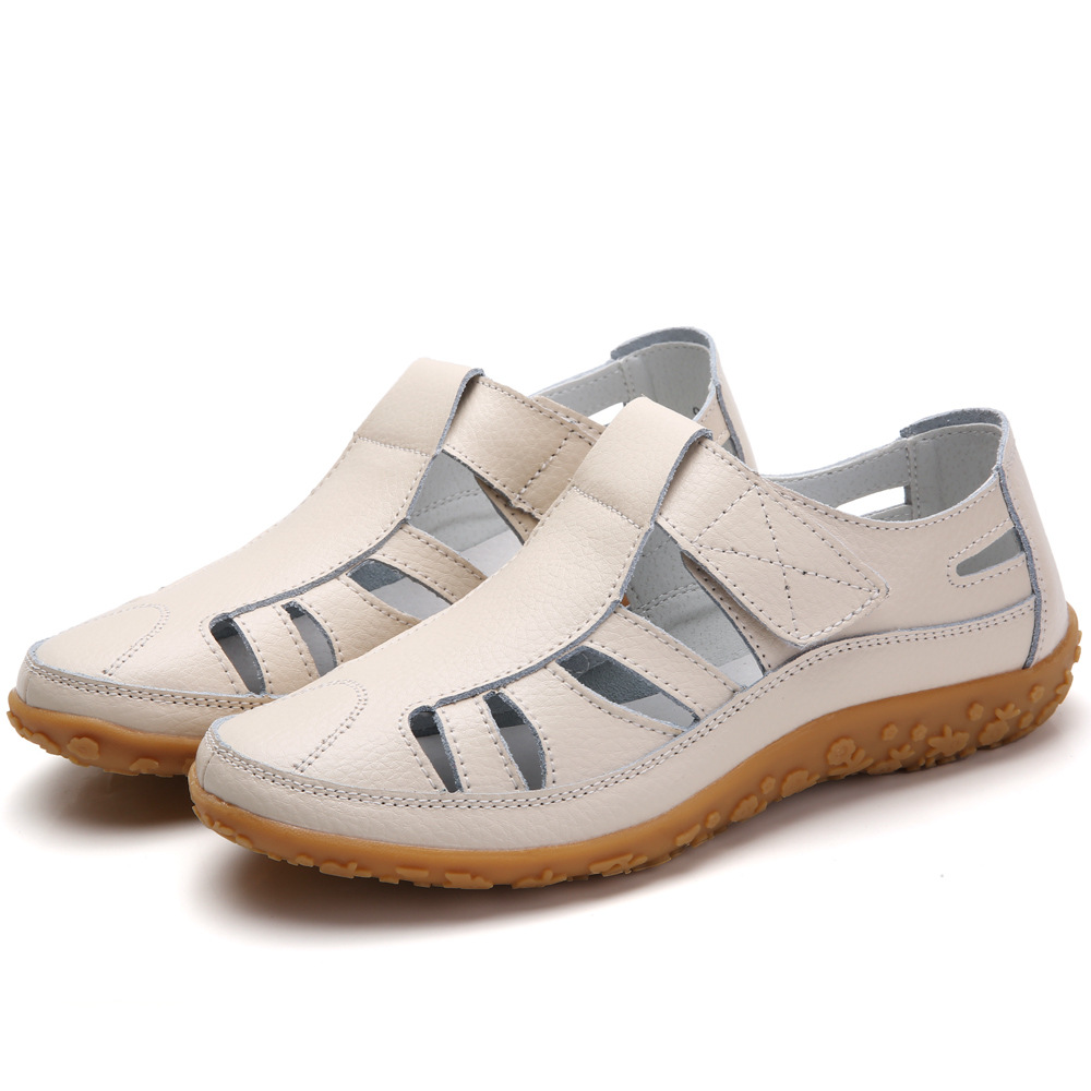 🎁LAST DAY 70% OFF🎁-Women’s Retro Orthopedic Leather Sandals: Soft Sole Walking Shoes with Corrective Arch Support & Adjustable Velcro Straps for All-Day Relief