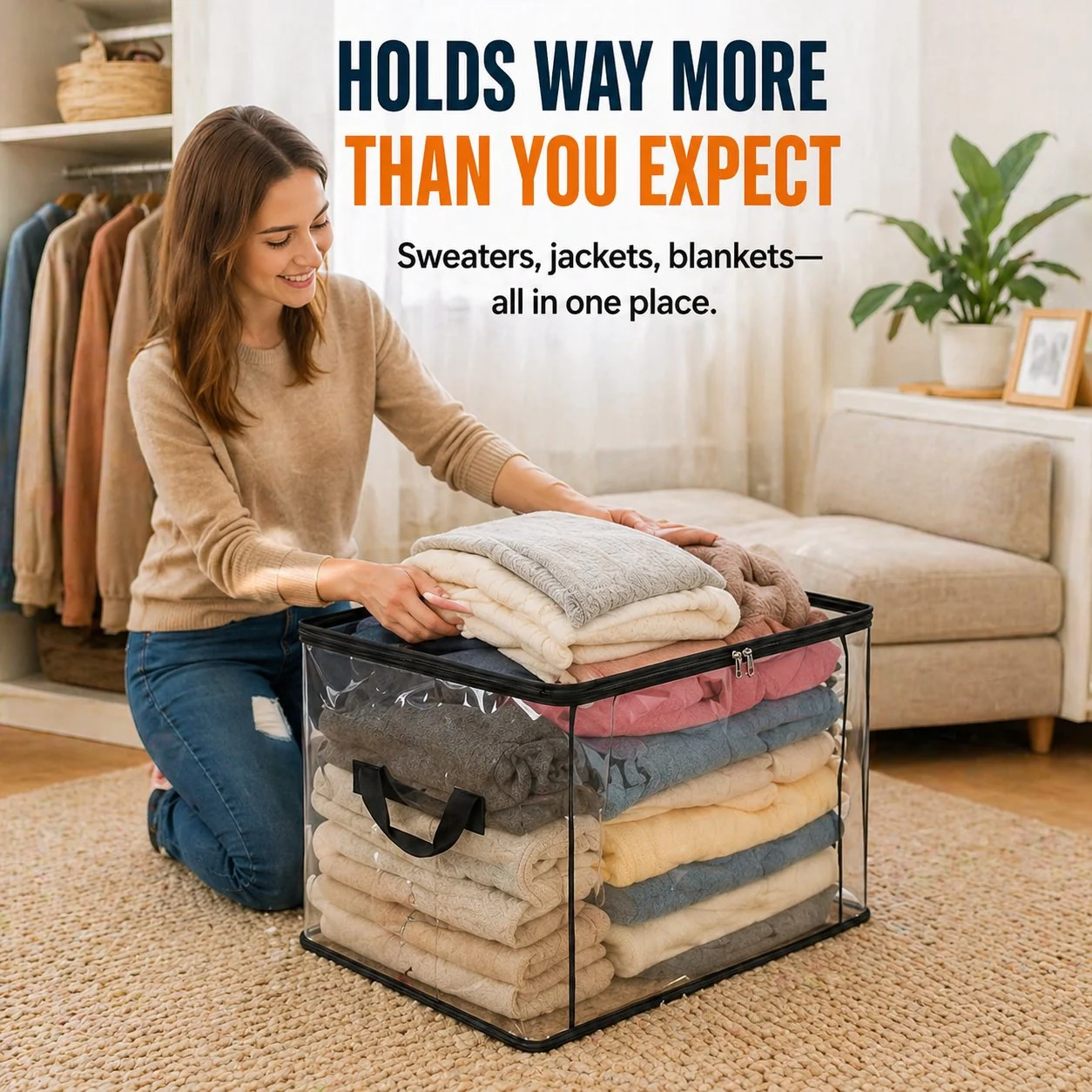 🎁 Mother's Day Sale 49% OFF📦Large Heavy-Duty Thick Plastic Clear Storage