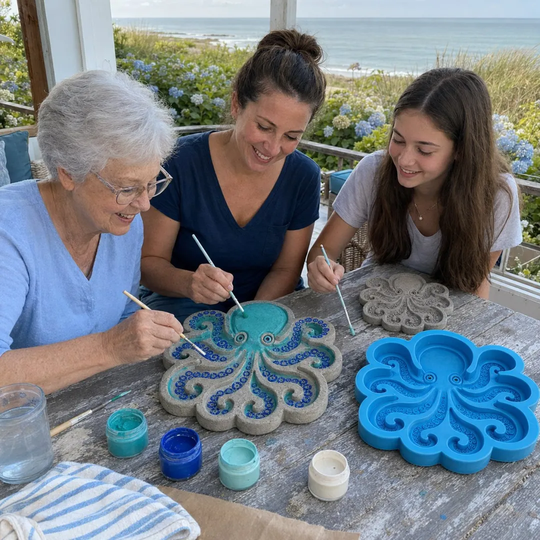 💥 LAST DAY 50% OFF🌊 Reusable Ocean Theme Garden Art Mold – Make Your Garden Truly One of a Kind