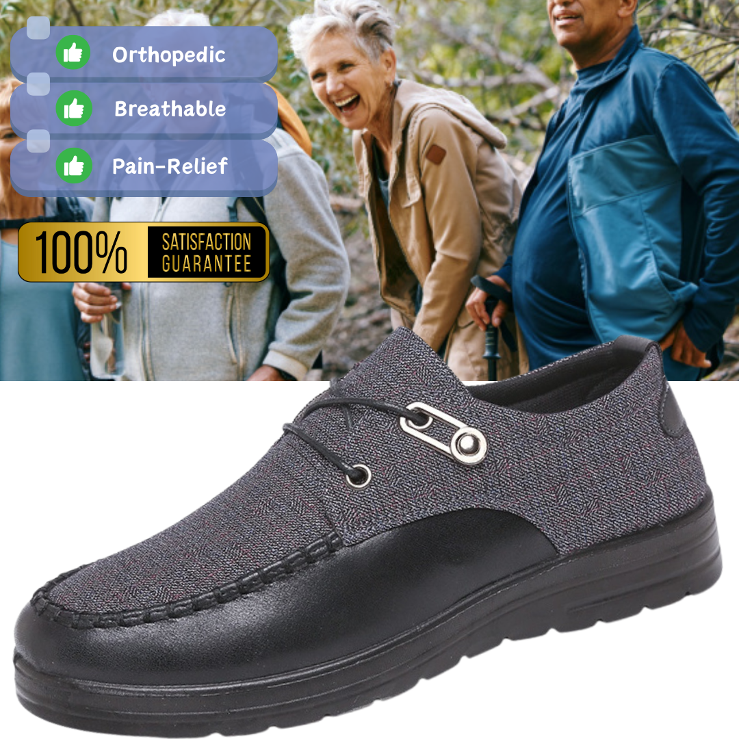 Men's Casual Canvas Shoes Waterproof Orthopedic Walking Shoes(Limited 50% off)