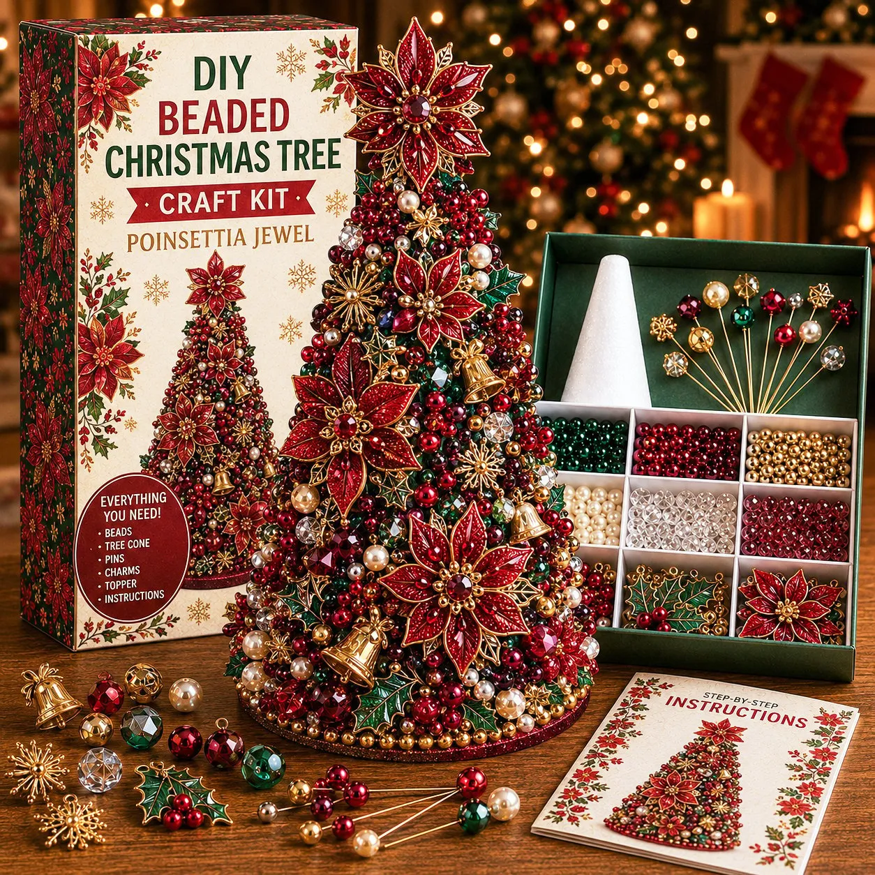 🎄 DIY Beaded Christmas Tree Craft Kit