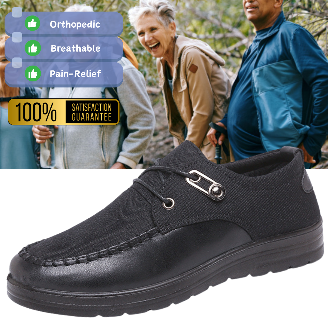 Men's Casual Canvas Shoes Waterproof Orthopedic Walking Shoes(Limited 50% off)