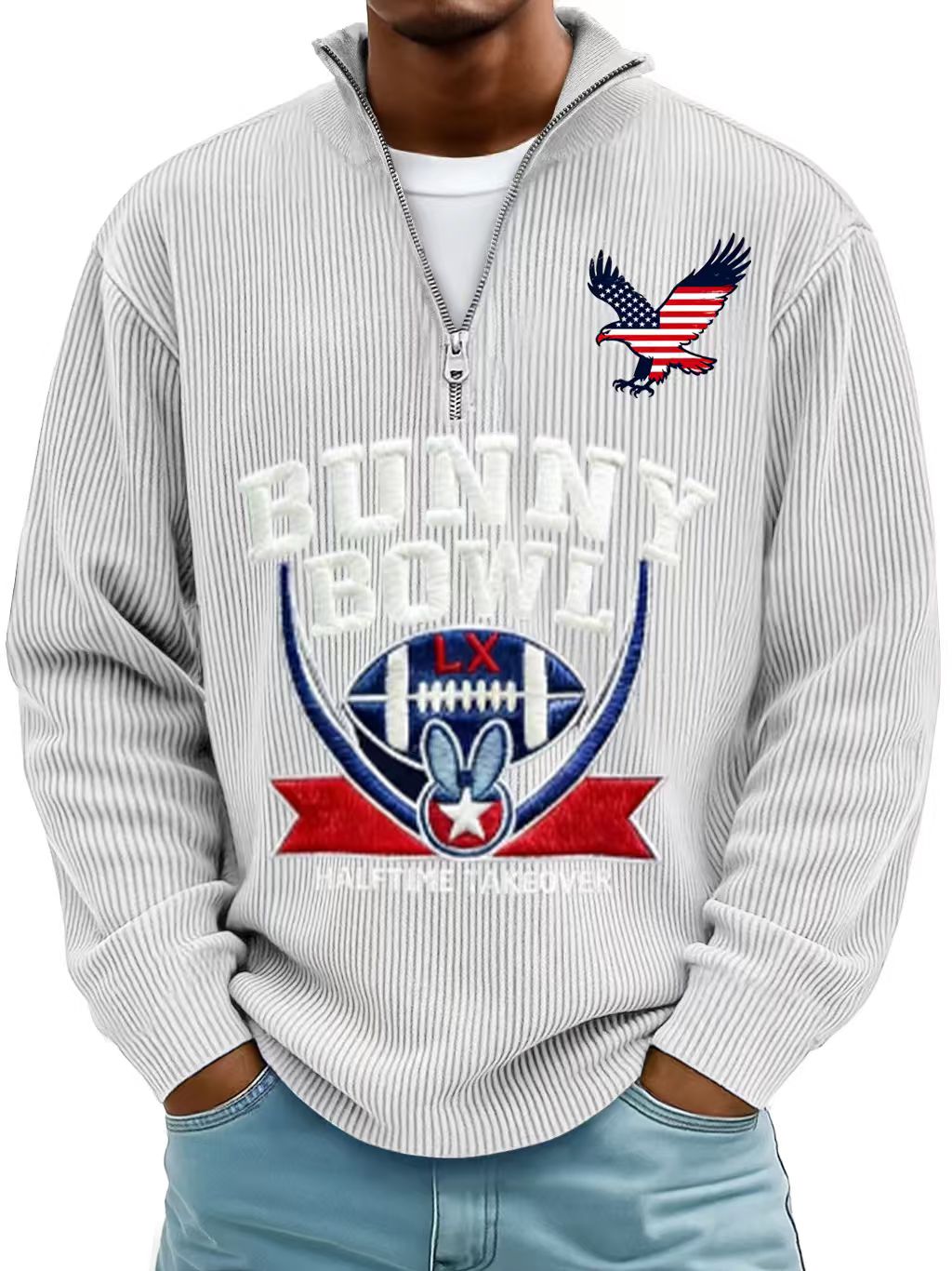 Men’s Cozy Cashmere-Blend Sweatshirt Inspired by Classic Rugby Style