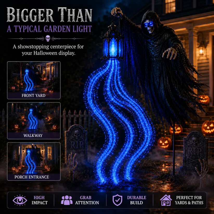 🎁Today 50% OFF🎁💀Animated Soul Harvester Solar Garden Light