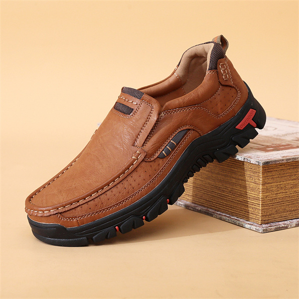 Men's genuine leather cushioned non-slip casual business shoes