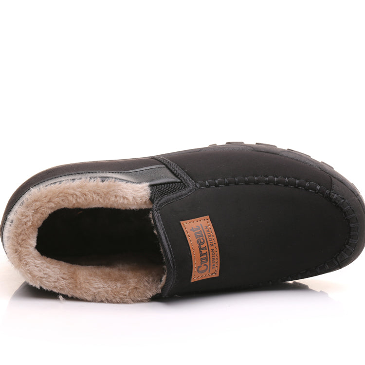 Men's Comfortable Waterproof Warm Cow Leather Snow Boots