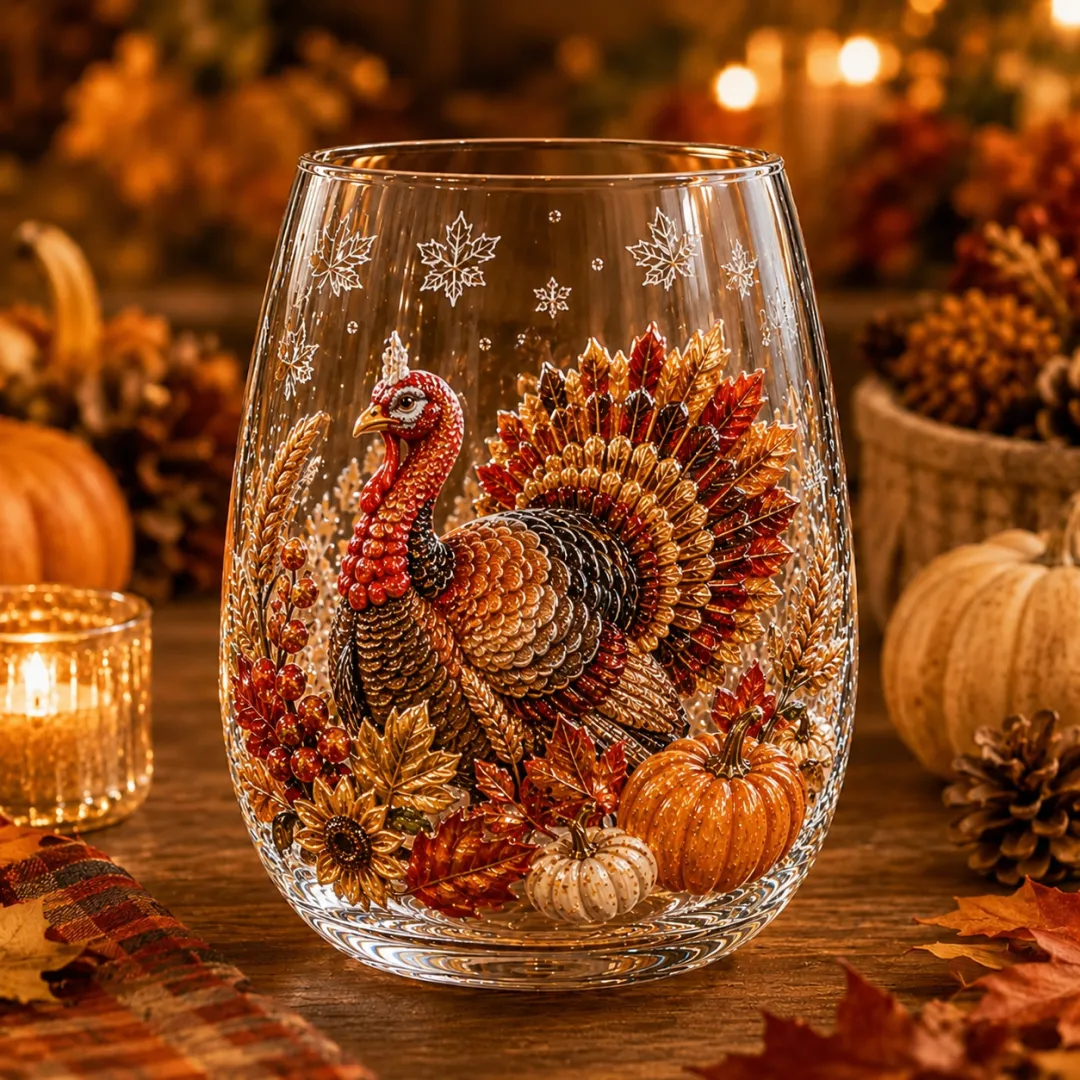 🔥 Last Day 50% OFF –🍂✨Autumn Harvest Glass Cup Set