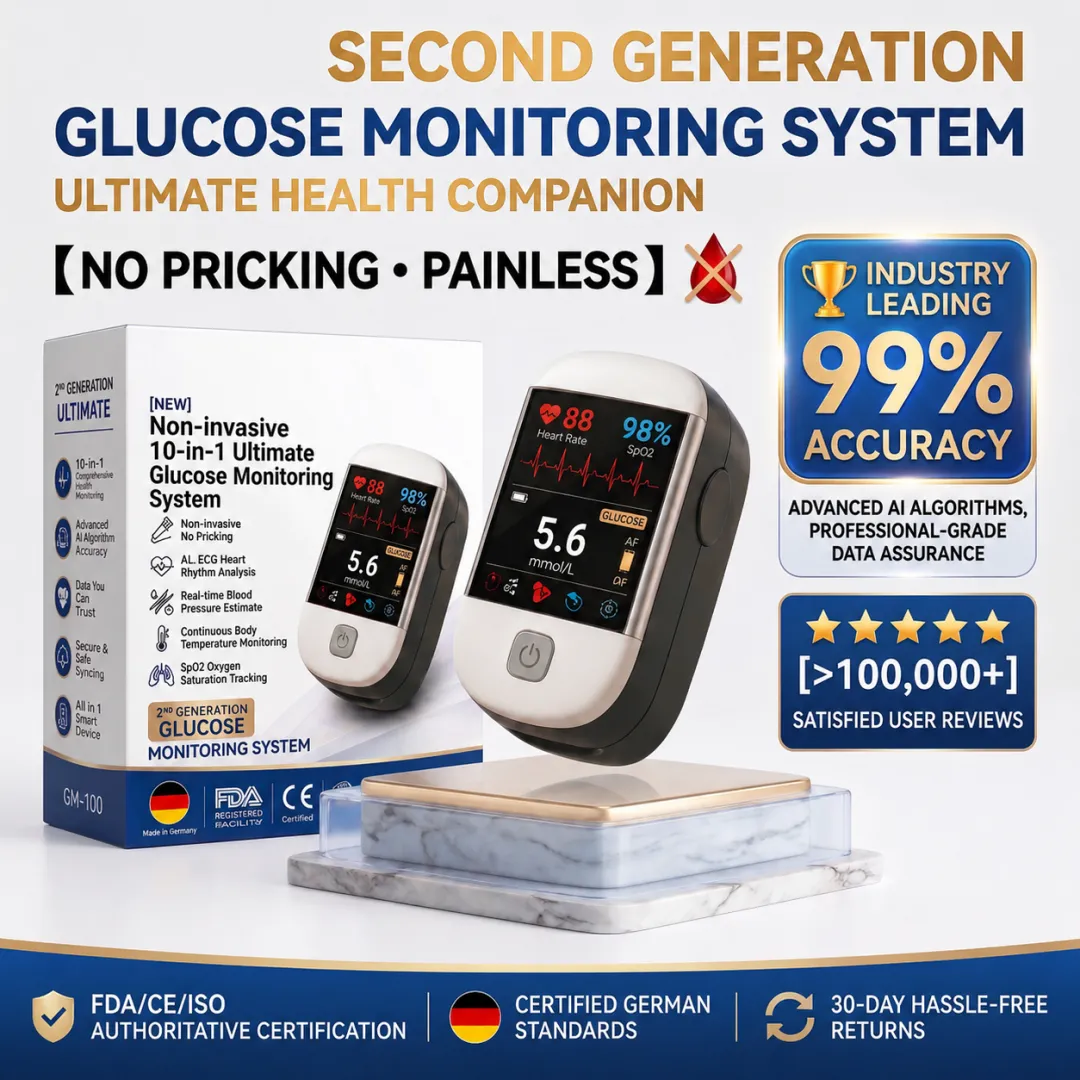 📊2026 second generation 12-in-1 smart blood medical instrument / 12 health reports - No-Prick