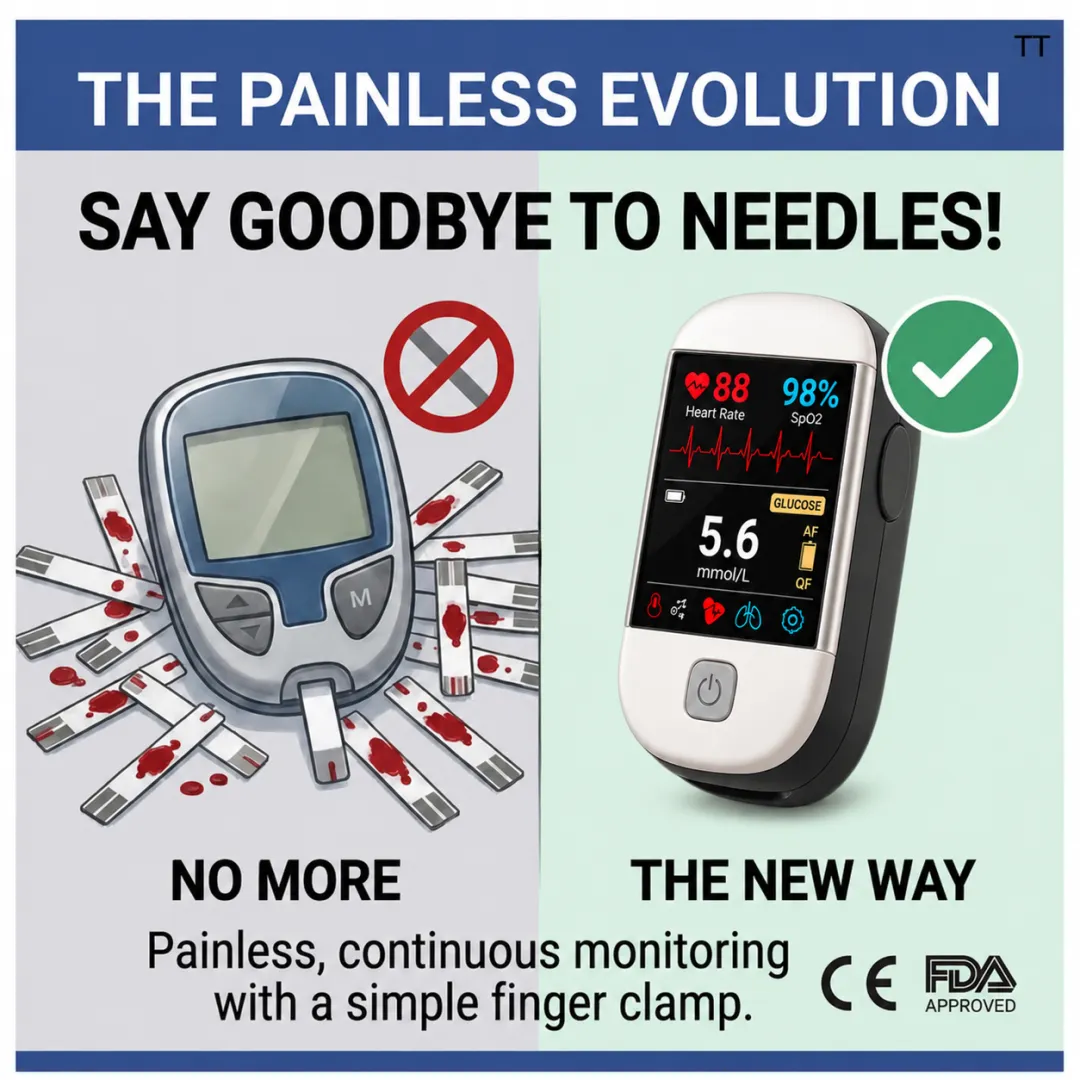 📊2026 second generation 12-in-1 smart blood medical instrument / 12 health reports - No-Prick