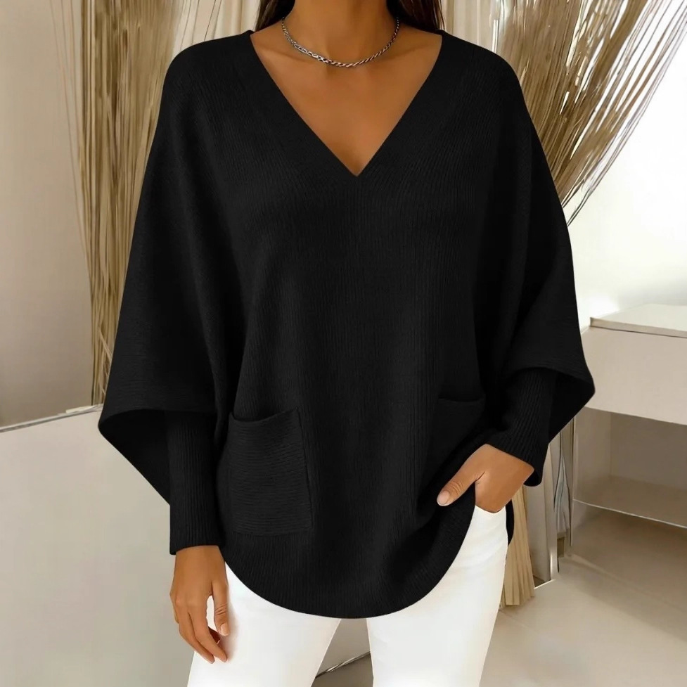 CLEARANCE SALE🔥Women's Casual Solid Color V-Neck Sweater
