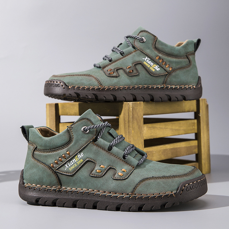 ⏰ 50% Off - 2026 New Men's High-Top Lace-Up Outdoor Leather Boots