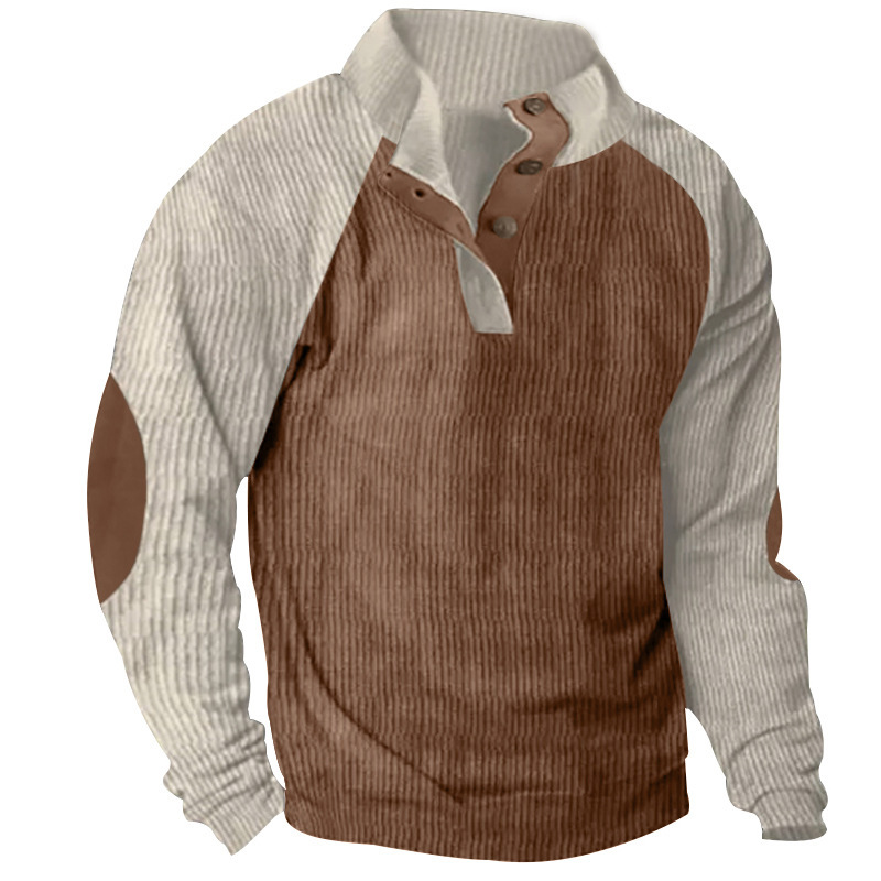 Men's outdoor corduroy athletic sweatshirt