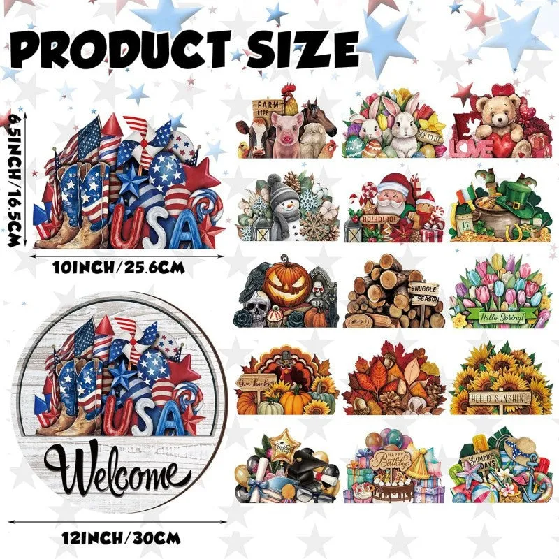 🔥 Last Day 49% OFF — 16 Pcs Interchangeable Welcome Sign for Front Door