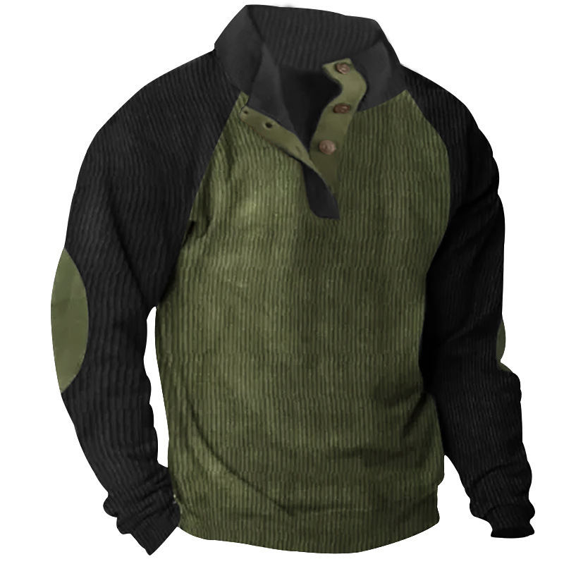 Men's outdoor corduroy athletic sweatshirt