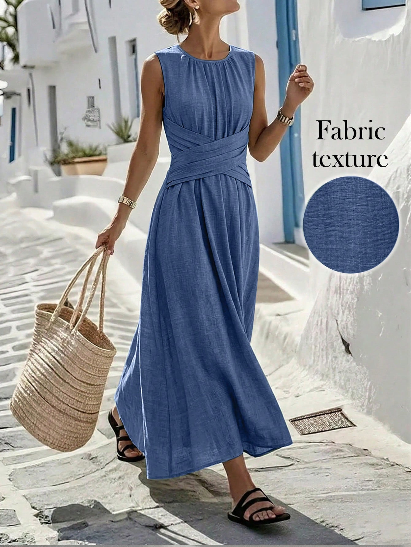 FLASH SALE - Criss-Cross Waist Maxi Dress
