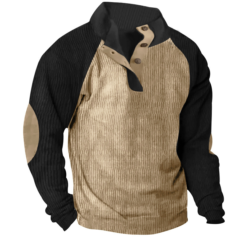 Men's outdoor corduroy athletic sweatshirt