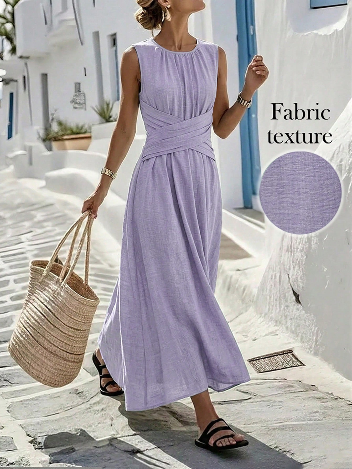 FLASH SALE - Criss-Cross Waist Maxi Dress