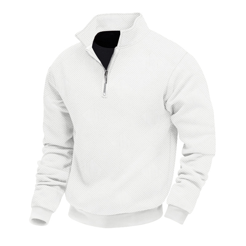 Men's loose-fitting collared casual sweatshirt