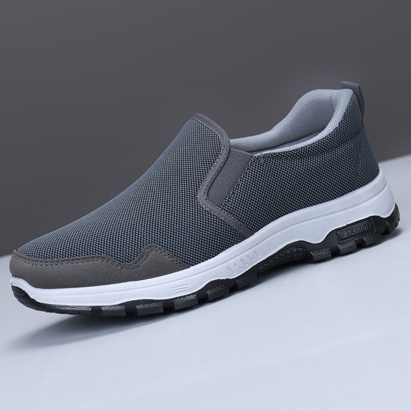 Anti-slip soft-soled orthotic men's walking shoes/hiking shoes