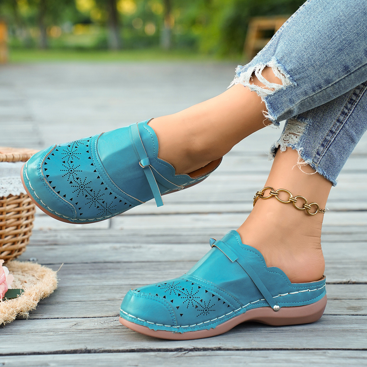 🔥 Last Day of Sale: 50% Off — Women's Bow-Detail Orthopedic Sandals (Semi-Enclosed)