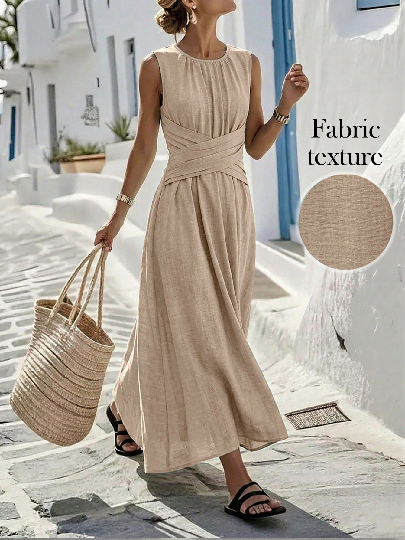 FLASH SALE - Criss-Cross Waist Maxi Dress